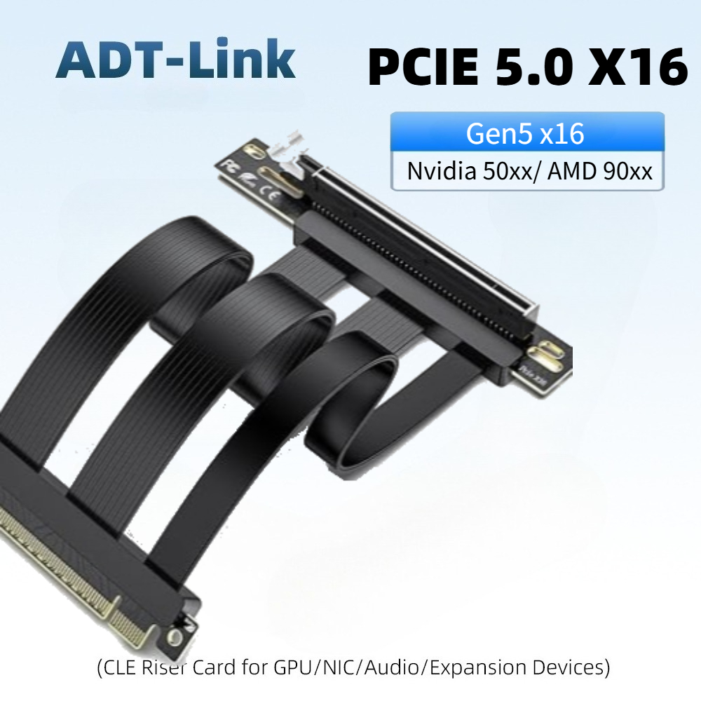 PCIE 5.0 x16 Riser Cable, Perf - огляд і ціна Pcie 4.0 X16 Riser Cable 90 Degree