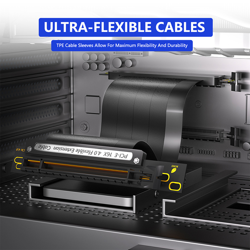 90Degree PCI-E X16 4.0 Flexibl - огляд і ціна Pcie 4.0 X16 Riser Cable 90 Degree