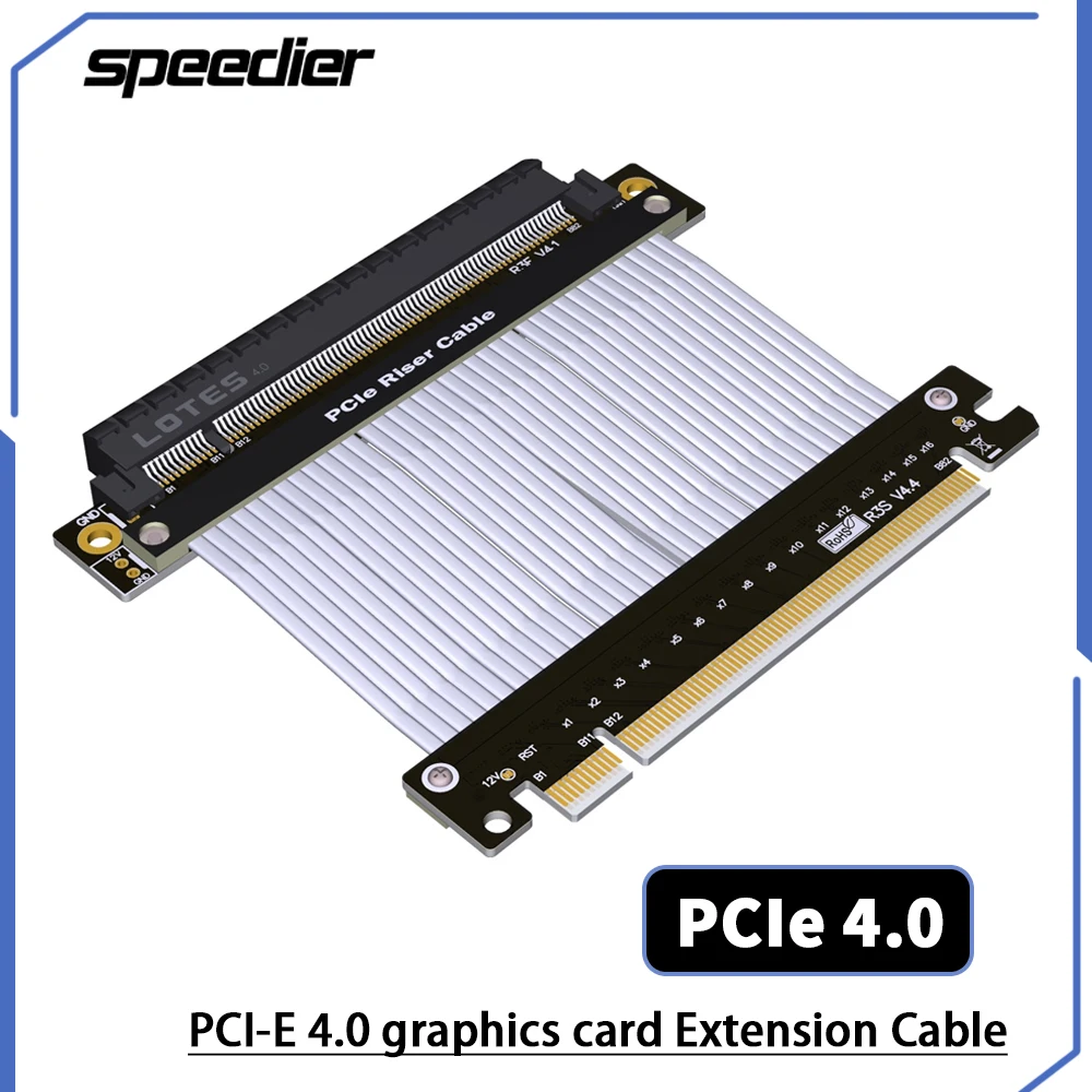 PCIE 4.0 X16 Riser Cable RTX30 - огляд і ціна Pcie 4.0 X16 Riser Cable 90 Degree