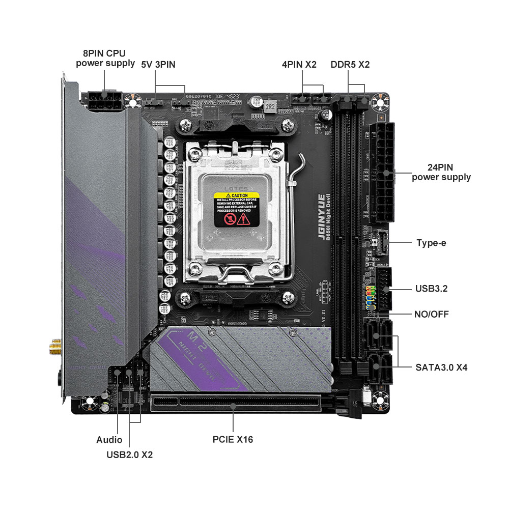 JGINYUE B650 ITX Motherboard D - огляд і ціна B650 Itx Motherboard Wifi