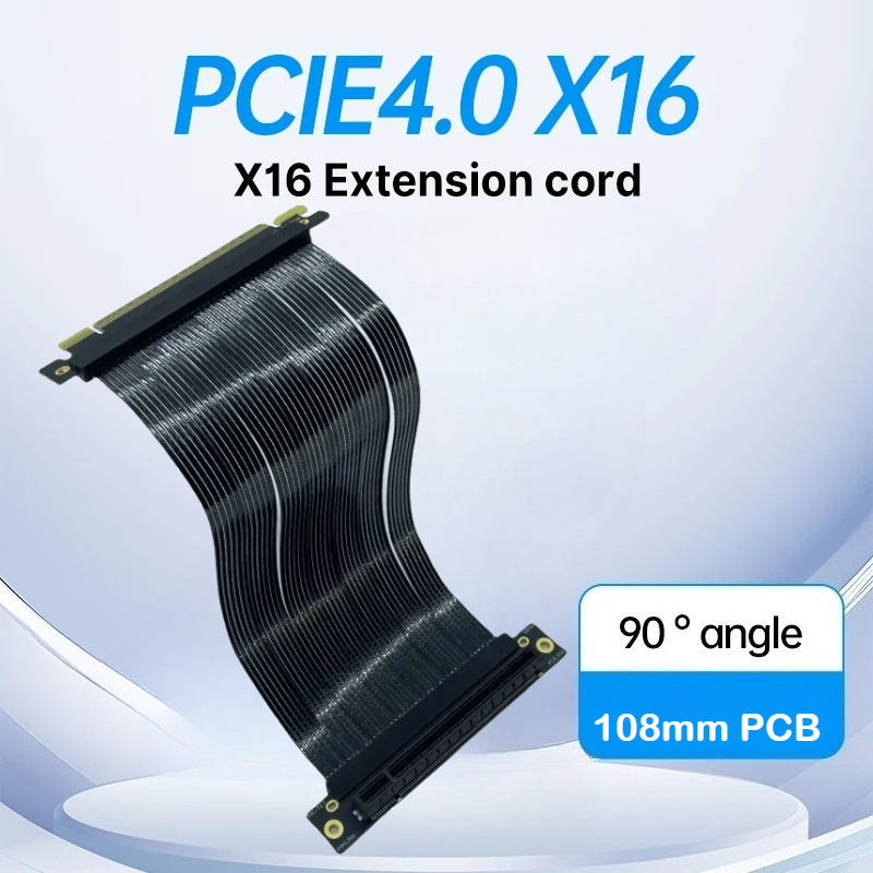 PCI-E 4.0 X16 Graphics Card Sh - огляд і ціна Pcie 4.0 X16 Riser Cable 90 Degree