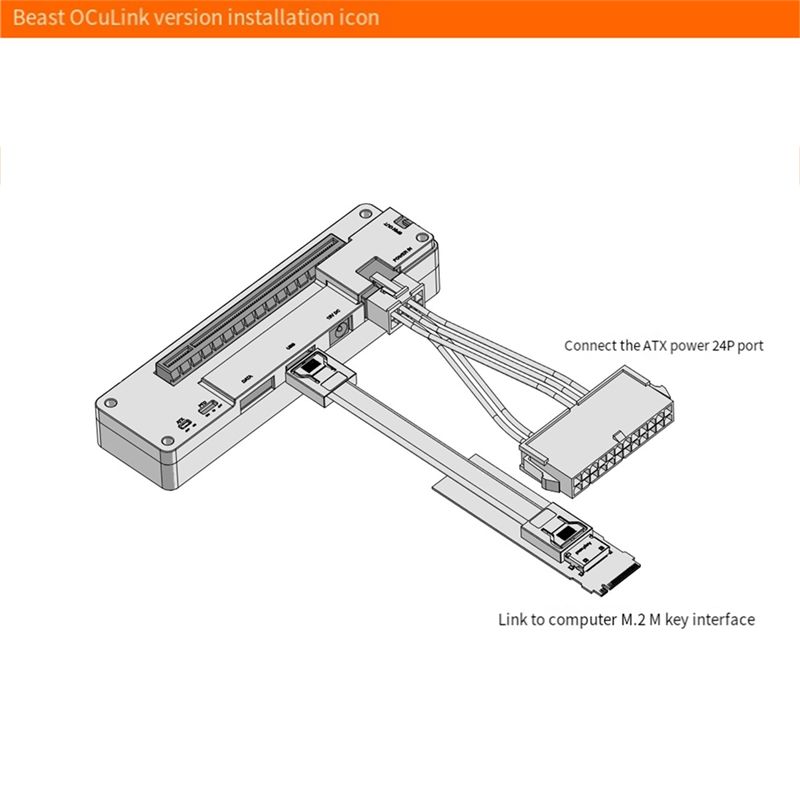 AY14 -M.2 MKEY To OCULINK Adap - огляд і ціна External Gpu Dock Pcie 4.0 Oculink