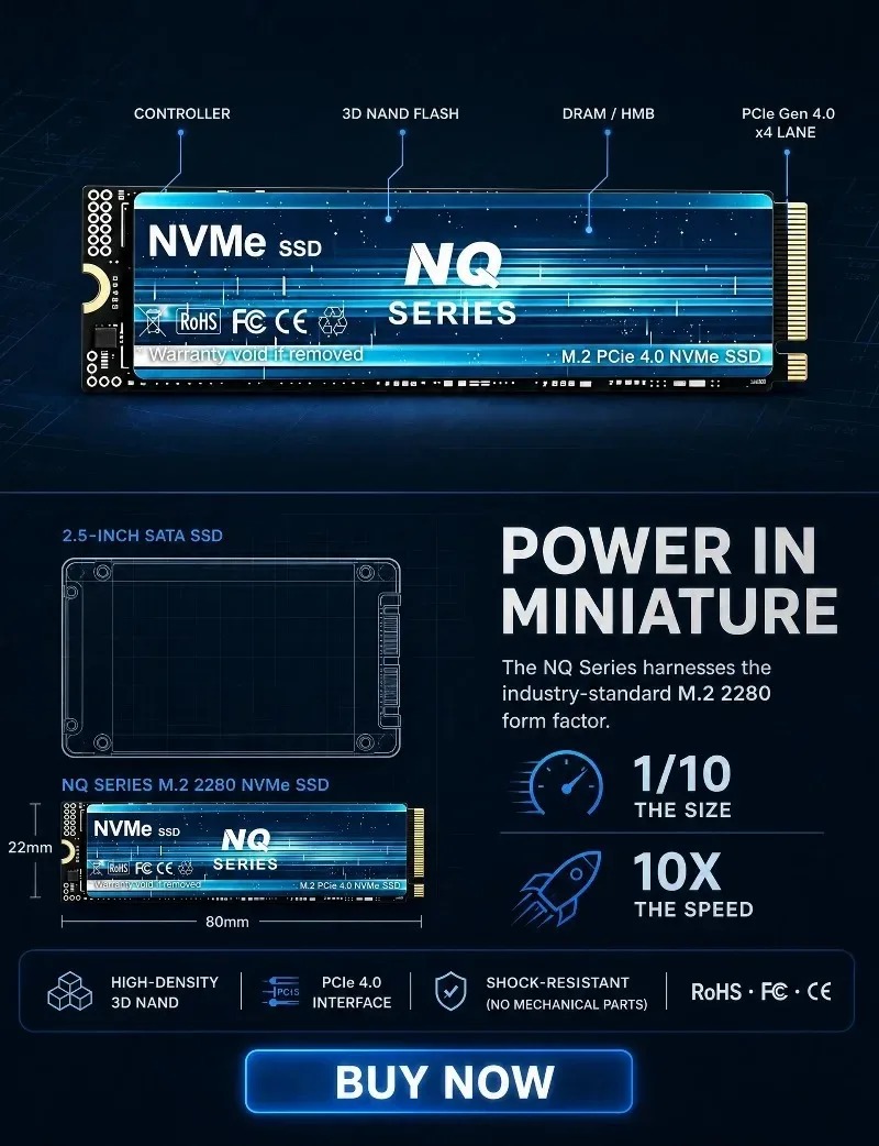 NQ 2TB 4TB PCIe 4.0 NVMe M.2 S - огляд і ціна M.2 Nvme 4Tb Pcie 4.0 Ssd