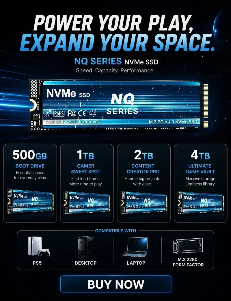 NQ 2TB 4TB PCIe 4.0 NVMe M.2 S - огляд і ціна M.2 Nvme 4Tb Pcie 4.0 Ssd