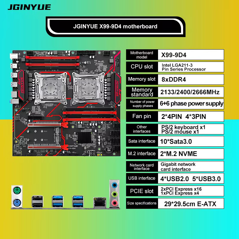 X99 Dual Motherboard CPU LGA 2 - огляд і ціна X99 Dual Cpu Motherboard Combo